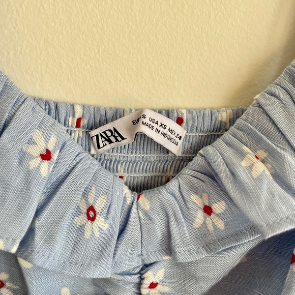 Zara Floral Linen Blend Dress - Picture 6 of 6